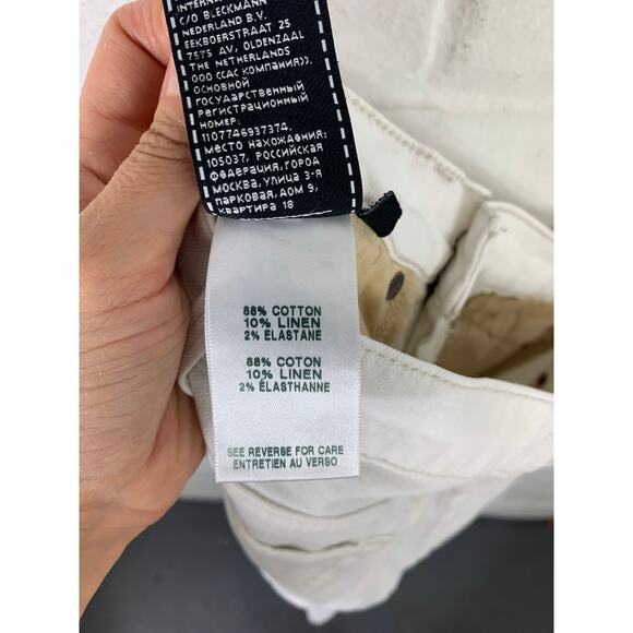 7 For All Mankind Women's Skinny Disstressed Denim Jeans Strech White Size 26 - Picture 5 of 6